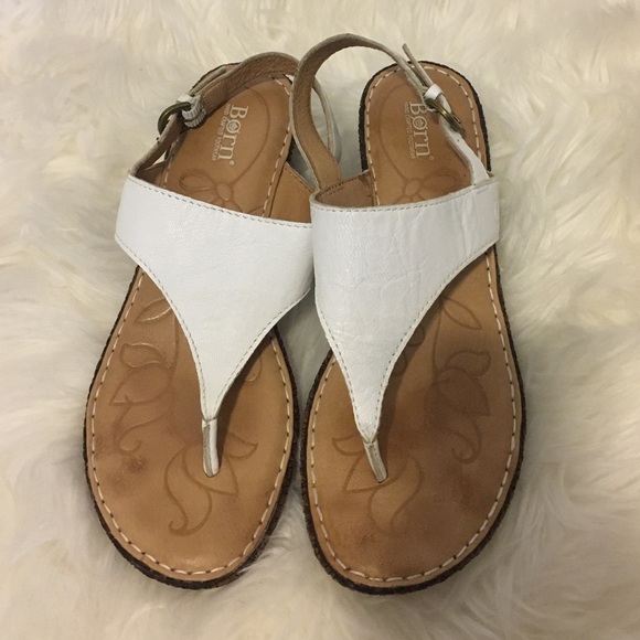 Born Shoes - Born white wedged sandals